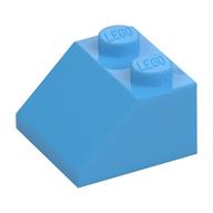 Brick Sloped 45° 2 × 2 Medium Blue