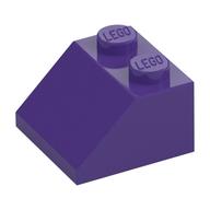 Brick Sloped 45° 2 × 2 Dark Purple