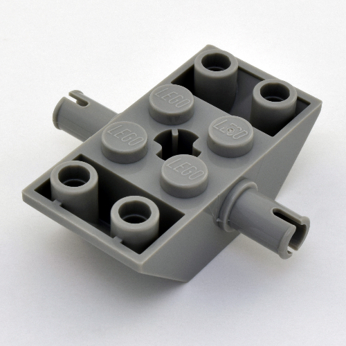 Slope Inverted 45° 4 × 2 Double with Pins and Axle Hole Type 2 [X Opening] Dunkelblaugrau