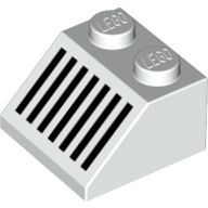 Brick Sloped 45° 2 × 2 with Black Grill Print