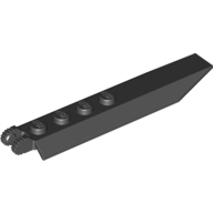 Hinge Plate 1 × 8 Locking with Angled Side Extensions, Rounded Plate Underside, 9 Teeth