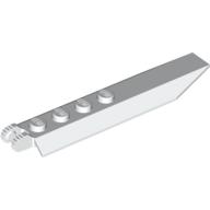 Hinge Plate 1 × 8 Locking with Angled Side Extensions, Rounded Plate Underside, 9 Teeth Weiß