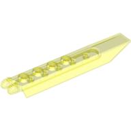Hinge Plate 1 × 8 Locking with Angled Side Extensions, Rounded Plate Underside, 9 Teeth Trans-Neon Green