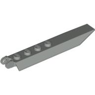 Hinge Plate 1 × 8 Locking with Angled Side Extensions, Rounded Plate Underside, 9 Teeth Hellgrau