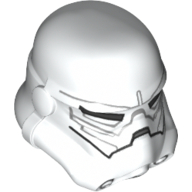 Helmet Stormtrooper, Jek-14 with Dark Bluish Gray and Light Bluish Gray Print White