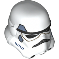 Helmet Stormtrooper, Dotted Mouth, Blue and Sand Blue Print Weiß