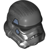 Helmet Stormtrooper, Dotted Mouth, Dark Bluish Gray and Sand Blue Print (Shadow Stormtrooper) Perltitan
