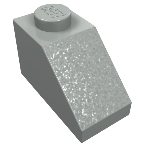 Brick Sloped 45° 2 × 1 without Bottom Pin Light Gray
