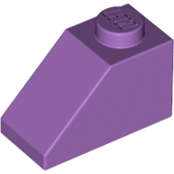 Brick Sloped 45° 2 × 1 with Bottom Pin Medium Lavender