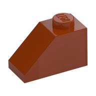 Brick Sloped 45° 2 × 1 with Bottom Pin Dark Orange