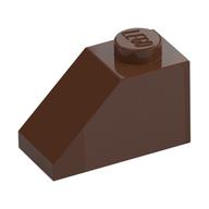 Brick Sloped 45° 2 × 1 with Bottom Pin Brown
