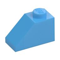 Brick Sloped 45° 2 × 1 with Bottom Pin Medium Blue