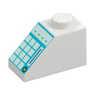 Brick Sloped 45° 2 × 1 with Bottom Pin, and Buttons and Screen with "_ _ _ _" Print