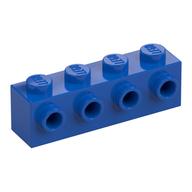 Brick Special 1 × 4 with 4 Studs on One Side Blue