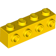 Stein speziell 1 × 4 mit 4 Noppen einseitig Gelb