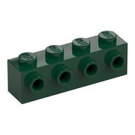 Brick Special 1 × 4 with 4 Studs on One Side Dark Green
