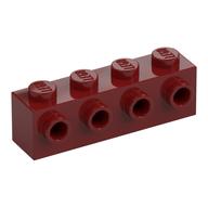 Brick Special 1 × 4 with 4 Studs on One Side Dark Red