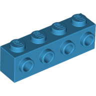 Stein speziell 1 × 4 mit 4 Noppen einseitig Dunkelazur