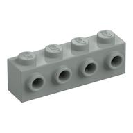 Brick Special 1 × 4 with 4 Studs on One Side Light Gray