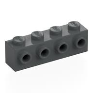 Brick Special 1 × 4 with 4 Studs on One Side Dark Bluish Gray