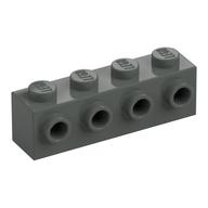 Brick Special 1 × 4 with 4 Studs on One Side Dark Gray