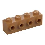 Stein speziell 1 × 4 mit 4 Noppen einseitig Mittelnougat