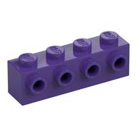Brick Special 1 × 4 with 4 Studs on One Side Dark Purple