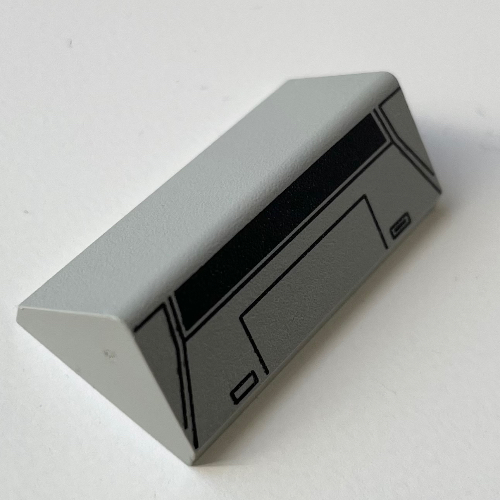 Brick Sloped 45° 2 × 4 Double with AT-AT Cockpit Print Light Gray