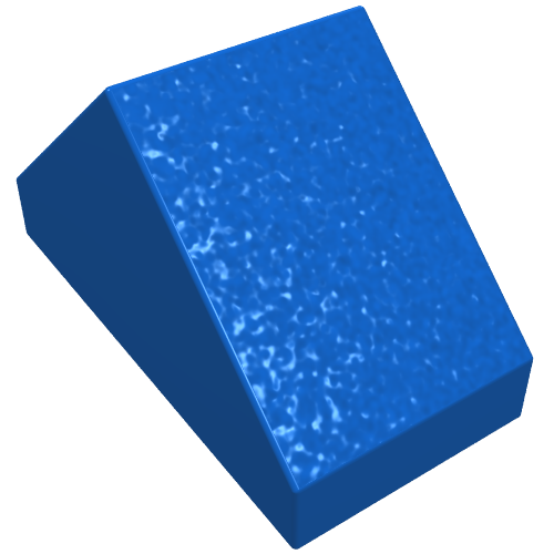 Brick Sloped 45° 2 × 1 Double without Bottom Pin Blue