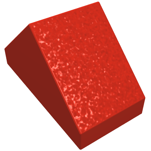 Brick Sloped 45° 2 × 1 Double without Bottom Pin Red