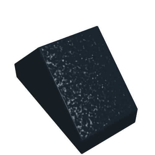 Brick Sloped 45° 2 × 1 Double with Ovoid Bottom Pin Black