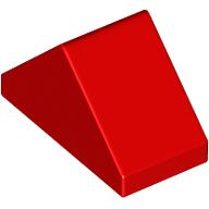 Brick Sloped 45° 2 × 1 Double with Ovoid Bottom Pin Red