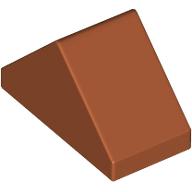 Brick Sloped 45° 2 × 1 Double with Ovoid Bottom Pin Dunkelorange