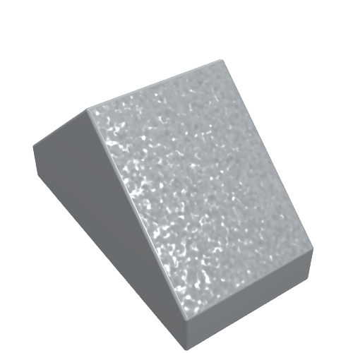 Brick Sloped 45° 2 × 1 Double with Ovoid Bottom Pin Light Bluish Gray