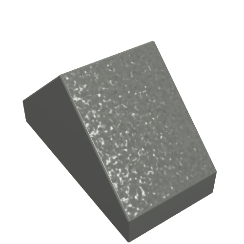 Brick Sloped 45° 2 × 1 Double with Ovoid Bottom Pin Dark Bluish Gray