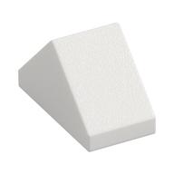 Brick Sloped 45° 2 × 1 Double with Inside Stud Holder White