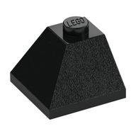 Brick Sloped 45° 2 × 2 Double Convex Schwarz