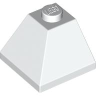 Brick Sloped 45° 2 × 2 Double Convex White