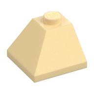 Brick Sloped 45° 2 × 2 Double Convex Tan
