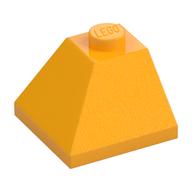 Brick Sloped 45° 2 × 2 Double Convex Leuchtendes Hellorange