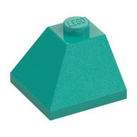 Brick Sloped 45° 2 × 2 Double Convex Dark Turquoise