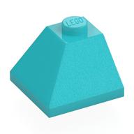 Brick Sloped 45° 2 × 2 Double Convex Medium Azure