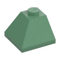 Brick Sloped 45° 2 × 2 Double Convex Sandgrün