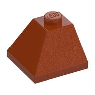 Brick Sloped 45° 2 × 2 Double Convex Dunkelorange