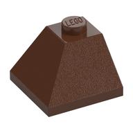 Brick Sloped 45° 2 × 2 Double Convex Brown