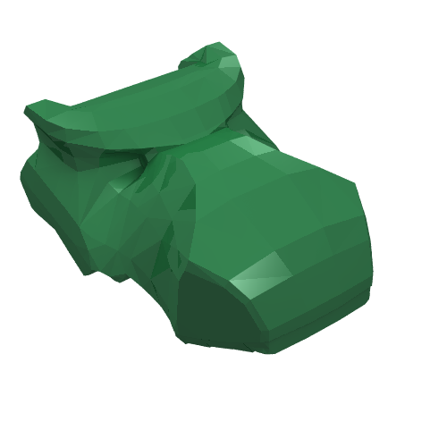 Animal Body Part, Dinosaur, Tyrannosaurus Rex / Spinosaurus Head [Plain] Green