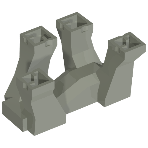 Animal / Creature Body Part, Dinosaur, Triceratops / Stegosaurus / Three-Headed Dog Legs Light Gray