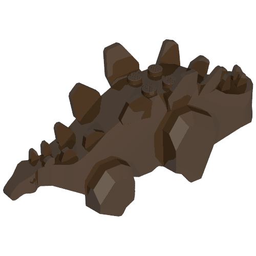 Animal Body Part, Dinosaur, Stegosaurus Body Top Braun