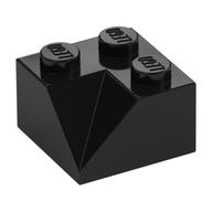 Brick Sloped 45° 2 × 2 Double Concave Schwarz