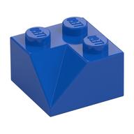 Brick Sloped 45° 2 × 2 Double Concave Blue